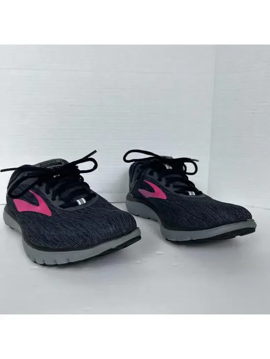 Brooks Pure Flow 7 Running Sneaker Shoes Womens US 10.5 B Black Lace-Up Low Top - Picture 6 of 16